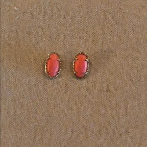 Kendra Scott coral stone earrings